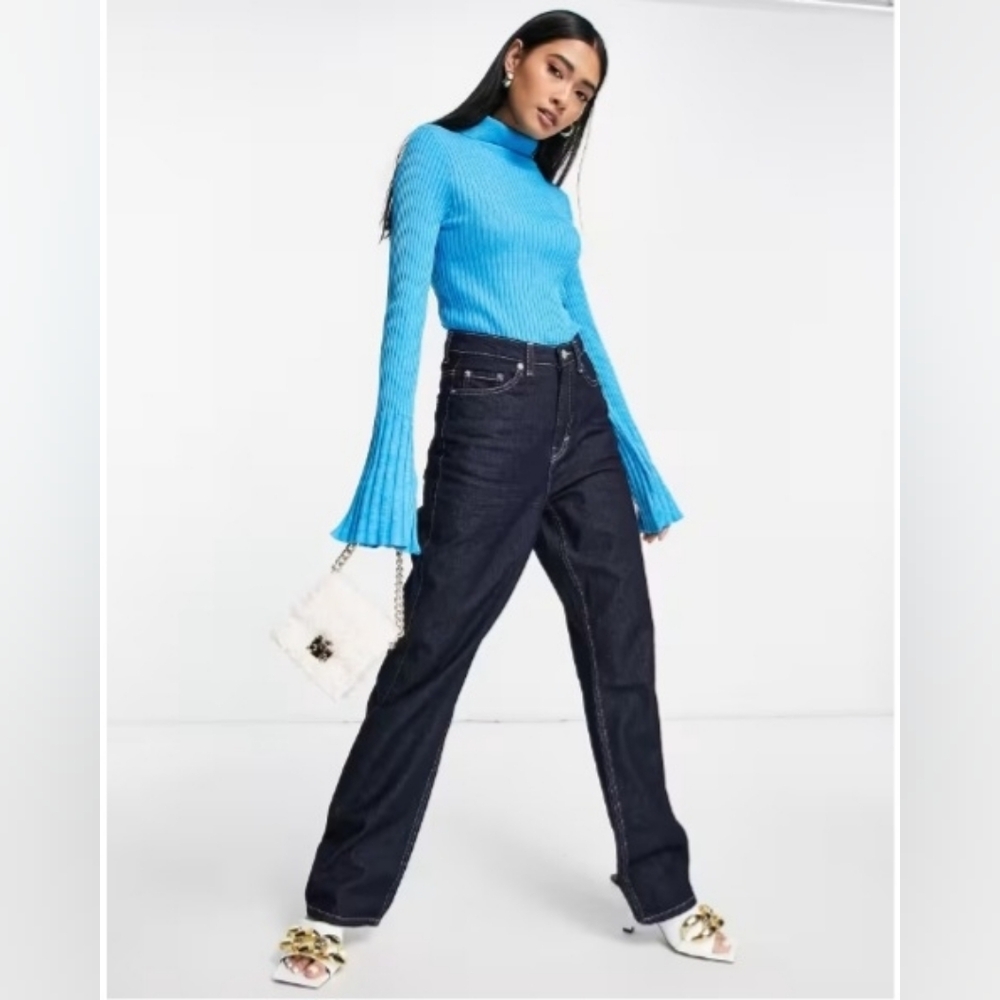 ASOS DESIGN roll necksweater in space dye